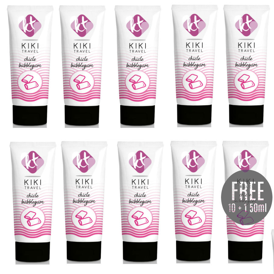Lubricante de base acuosa con intenso sabor a chicle, 50 ml, vegano KIKÍ TRAVEL