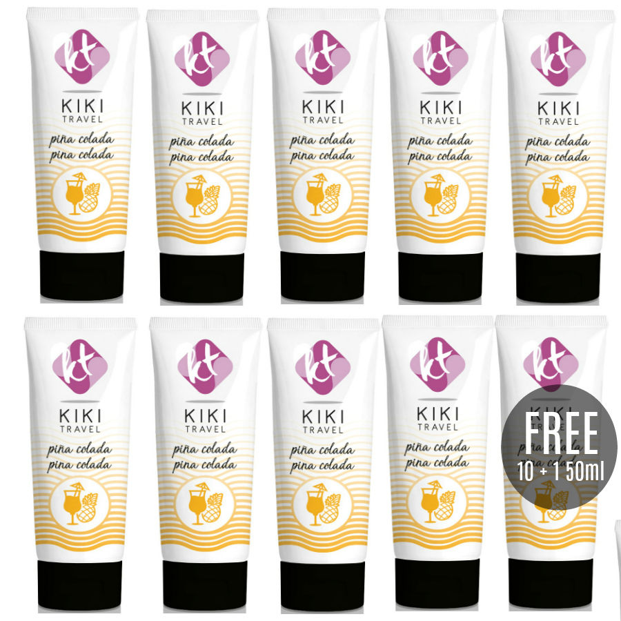 Lubricante de base acuosa Pina Colada vegano y nutritivo 50 ml KIKÍ TRAVEL