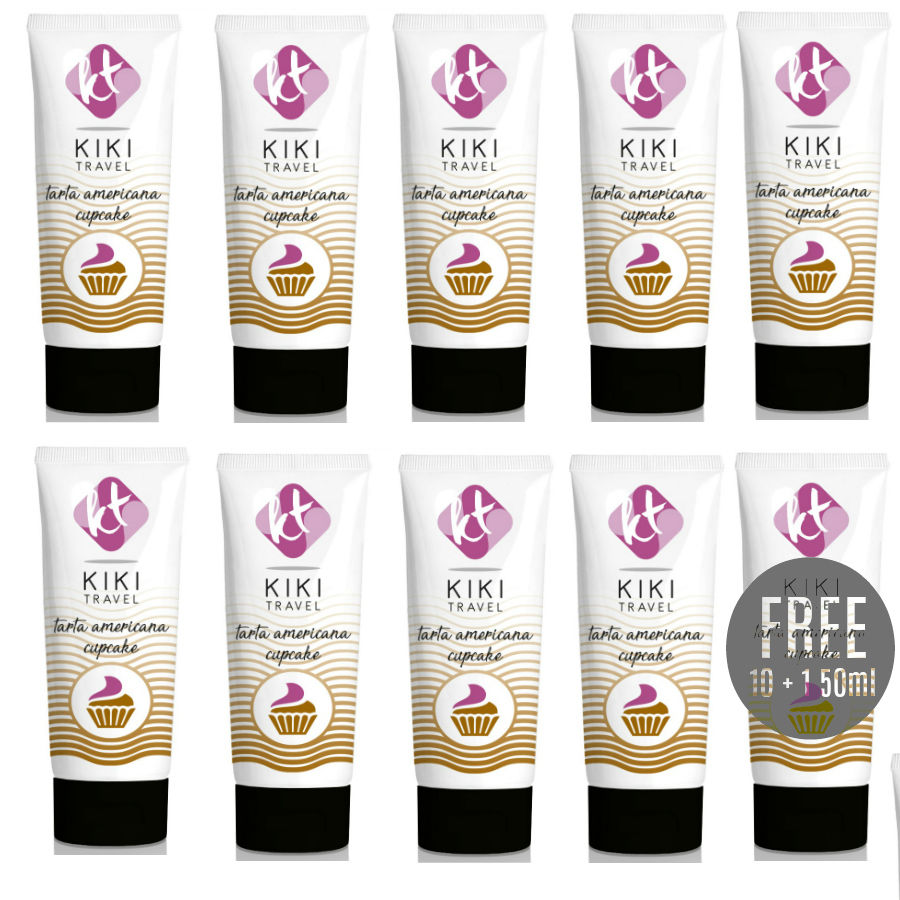 Lubricante Cupcake de base acuosa, 50 ml, vegano, para juegos íntimos y delicados KIKÍ TRAVEL