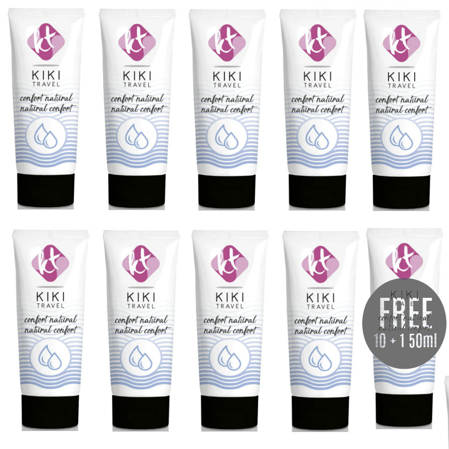 Lubricante de base acuosa 50 ml, hidratación duradera vegana KIKÍ TRAVEL