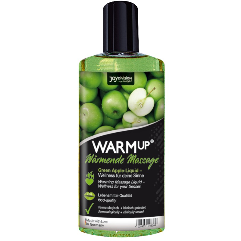 Aceite de masaje JOYDIVISION WARMup con manzana verde, 150 ml