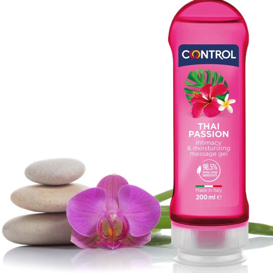 Gel de masaje Control Thai Passion 2 en 1, 200 ml