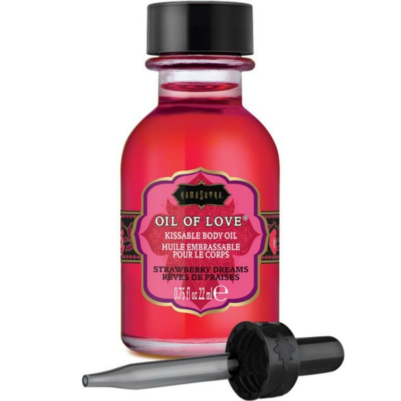 Kamasutra Oil of Love, aceite de caricias con sabor a fresa, 22 ml