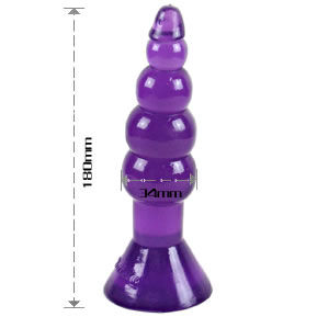 Plug anal BAILE Climax Happens, 17 cm, color lila