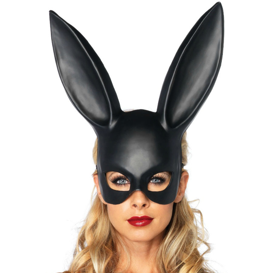 Máscara de conejo Masquerade negra de LEG AVENUE