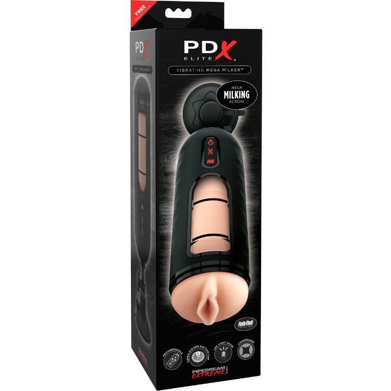 PDX ELITE Vibrating Mega Milker masturbador con vibración