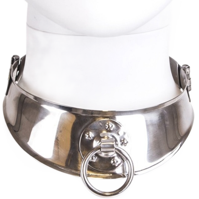 Collar BDSM METAL HARD de acero inoxidable con anilla