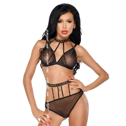 Conjunto de lencería negro Dotty de ME-SEDUCE