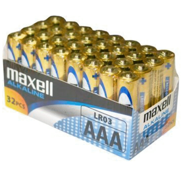 Pilas AAA de alta capacidad, paquete de 32 para mandos a distancia y dispositivos MAXELL