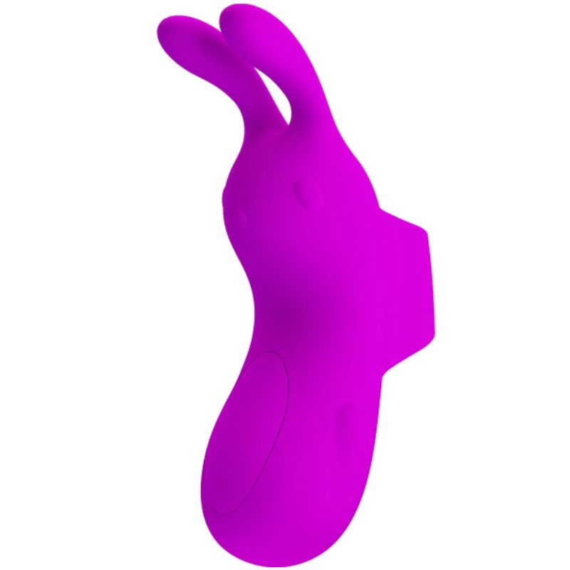 Vibrador de dedo Pretty Love con accesorio de conejito