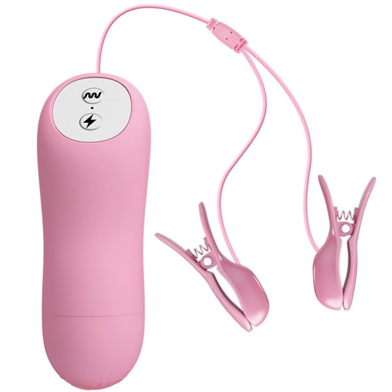 Pinzas para pezones ajustables BAILE Romantic Wave con vibración