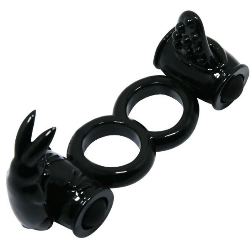 BAILE Sweet Ring Double, anillo vibrador para el pene con estimulador tipo rabbit