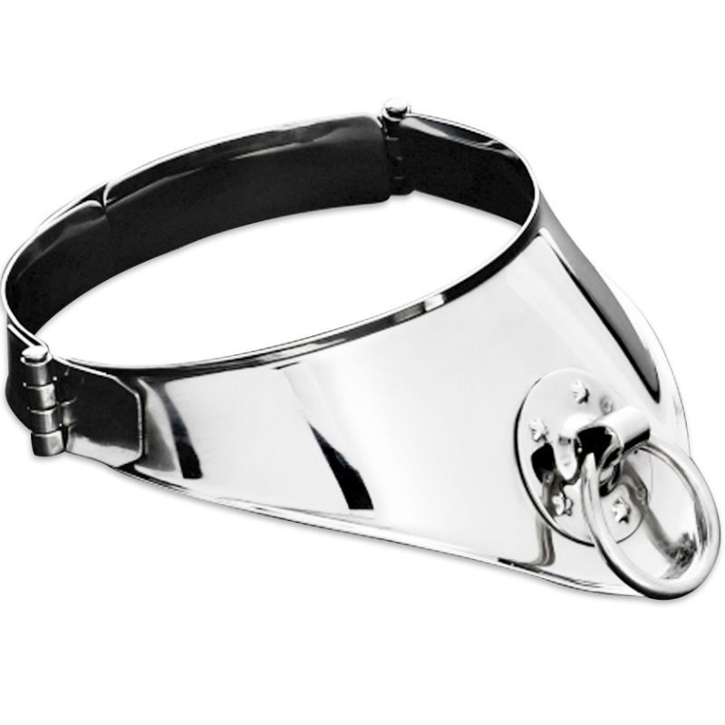 Collar BDSM METAL HARD con anilla y candado