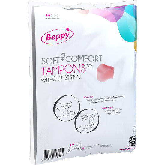 Tampones BEPPY Soft Comfort Dry sin cordón de extracción, 30 unidades