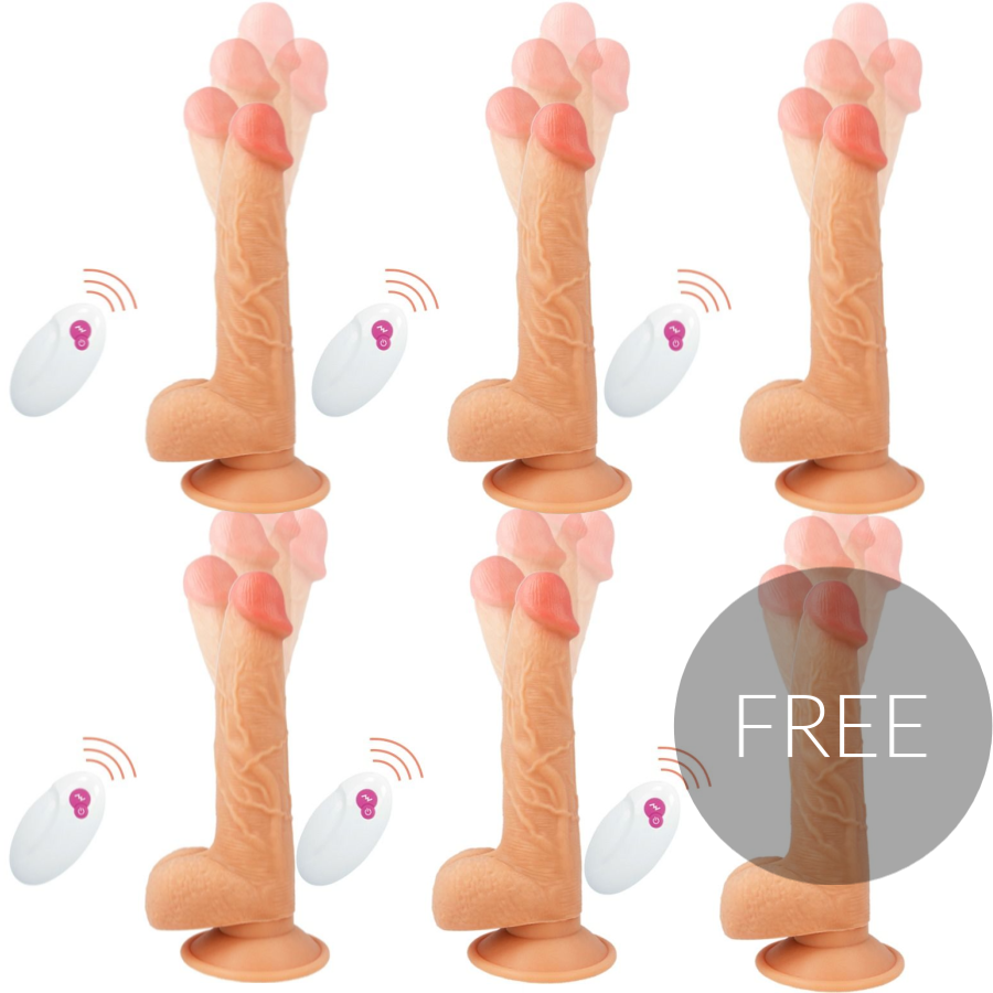 Dildo realista de silicona con mando a distancia y ventosa CYBER SILICOCK