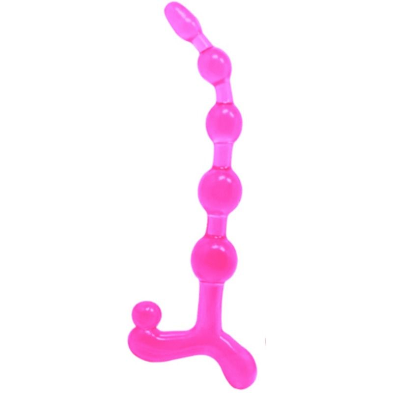BAILE Bendy Twist cadena anal flexible de TPR, rosa
