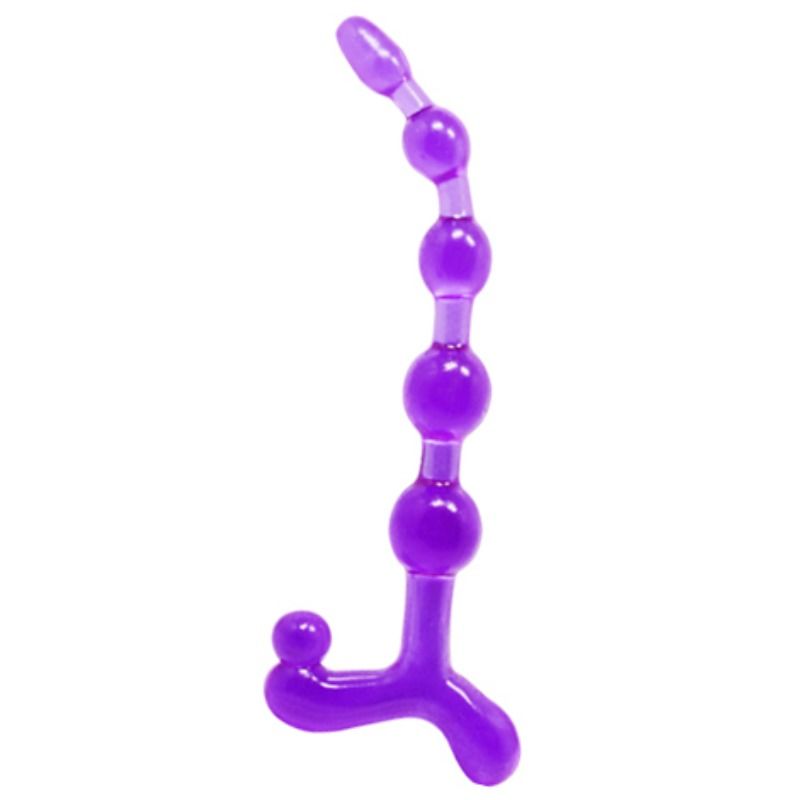 Cadena anal BAILE Bendy Twist de TPR, lila