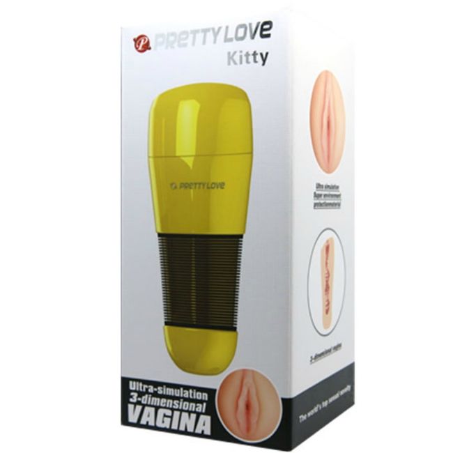 Masturbador vaginal realista de silicona con ventosa PRETTY LOVE