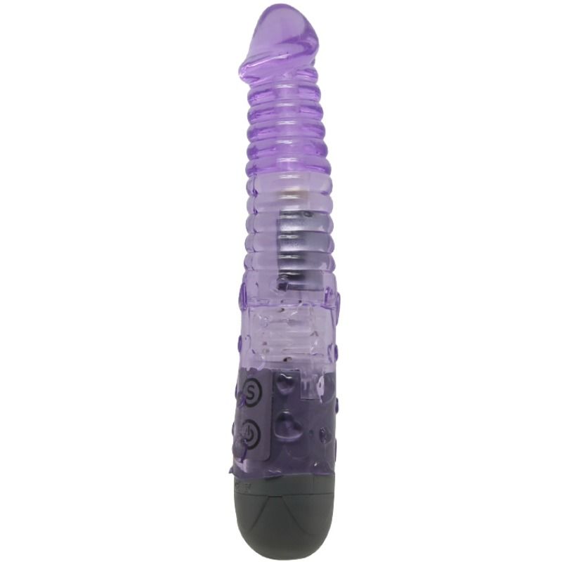 Vibrador BAILE morado con relieve de protuberancias