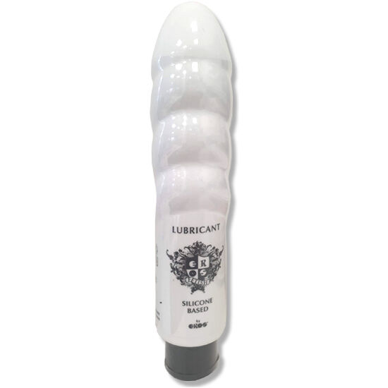Lubricante de silicona EROS FETISH LINE en botella con forma de consolador