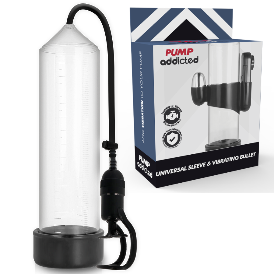 Bomba de pene transparente PUMP ADDICTED RX5 con vibrador