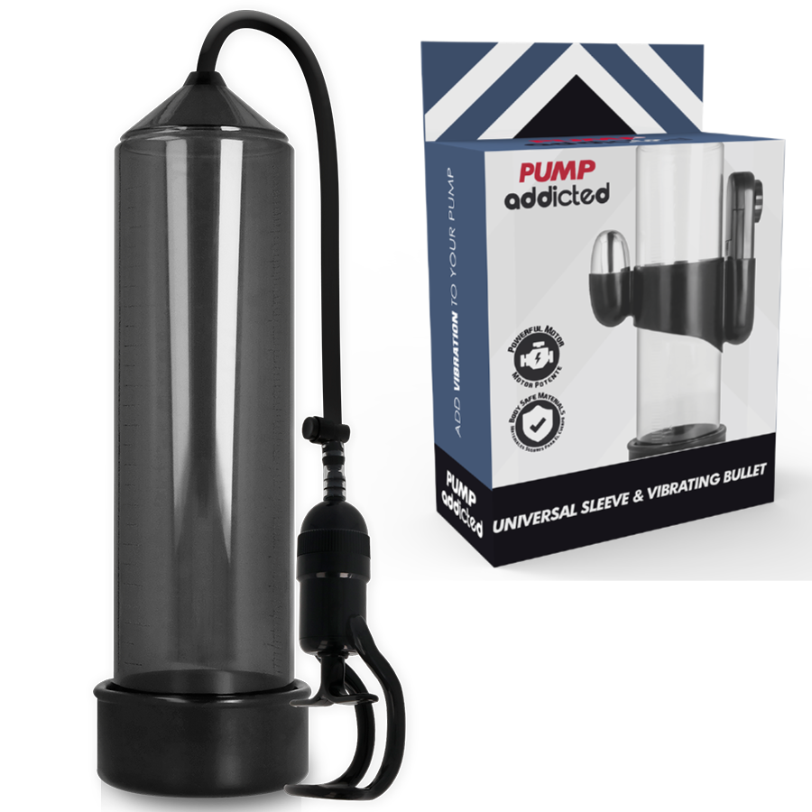 Bomba de pene Pump Addicted RX5 con vibrador, negra