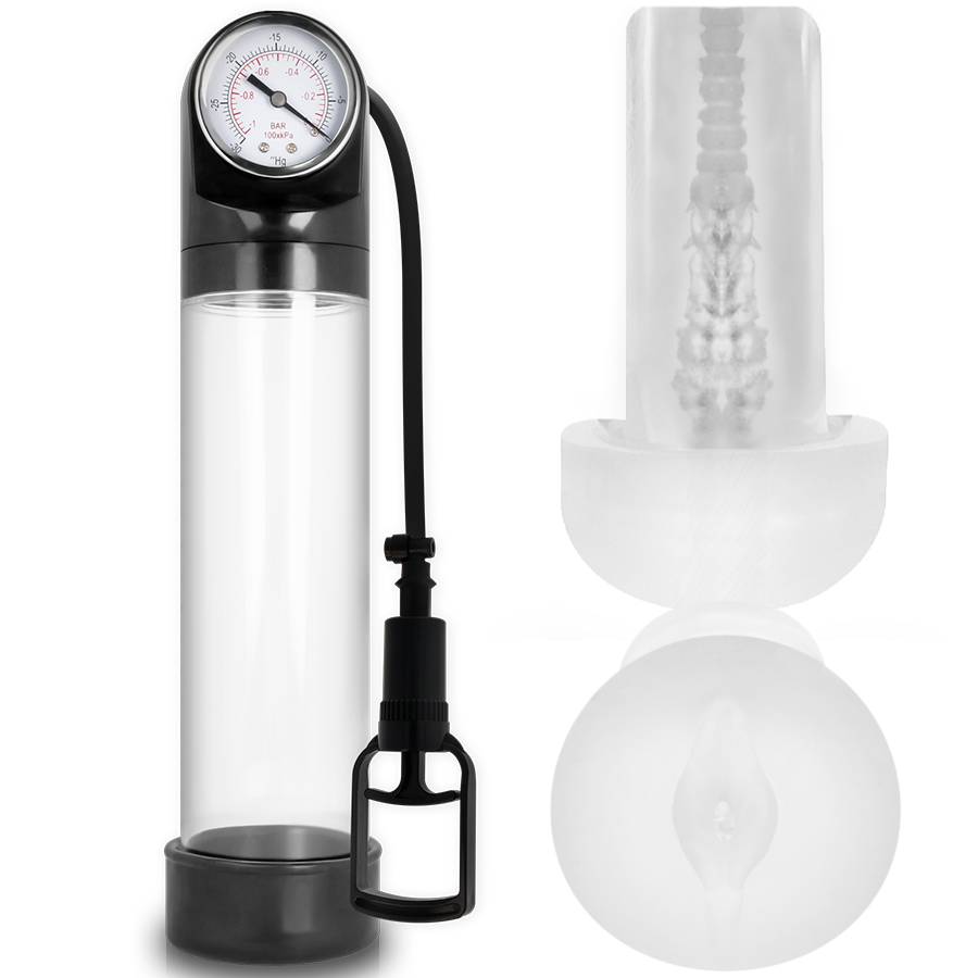 PUMP ADDICTED RX9 bomba para el pene transparente con masturbador
