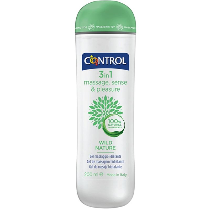 Gel de masaje Control Wild Nature 3 en 1, 200 ml