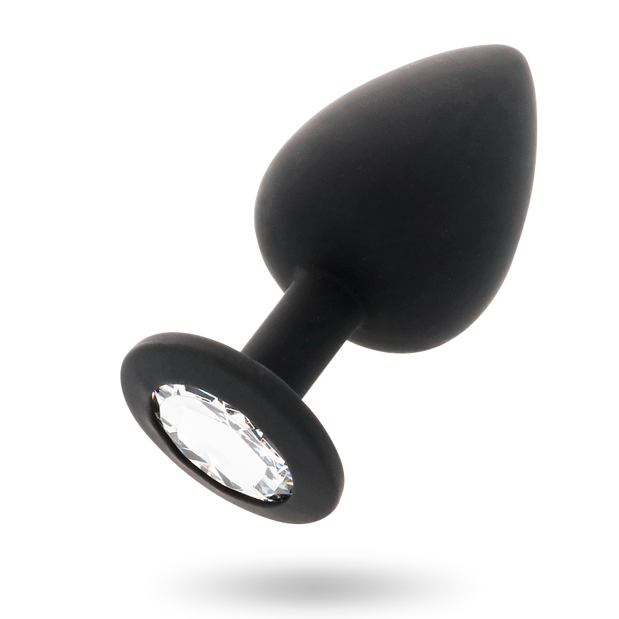 Plug anal de silicona INTENSE Shelki S, negro