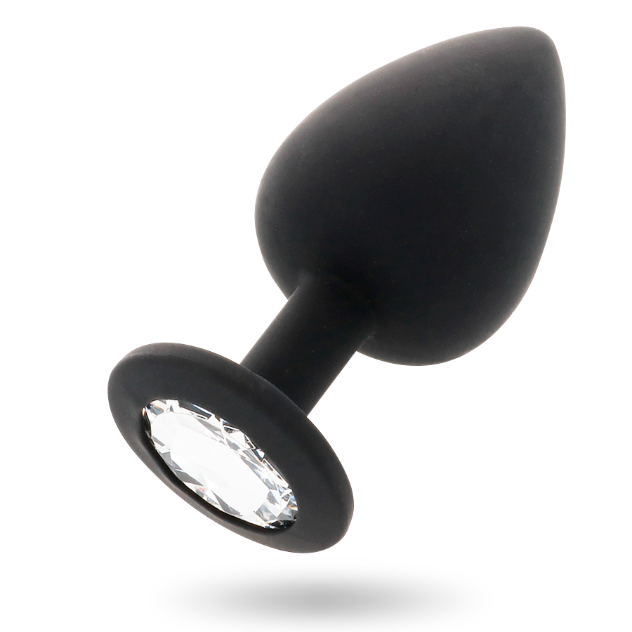 INTENSE Shelki M, plug anal de silicona, negro