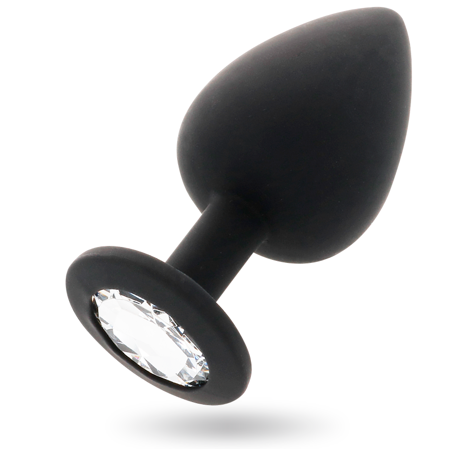 Plug anal INTENSE Shelki L de silicona, negro