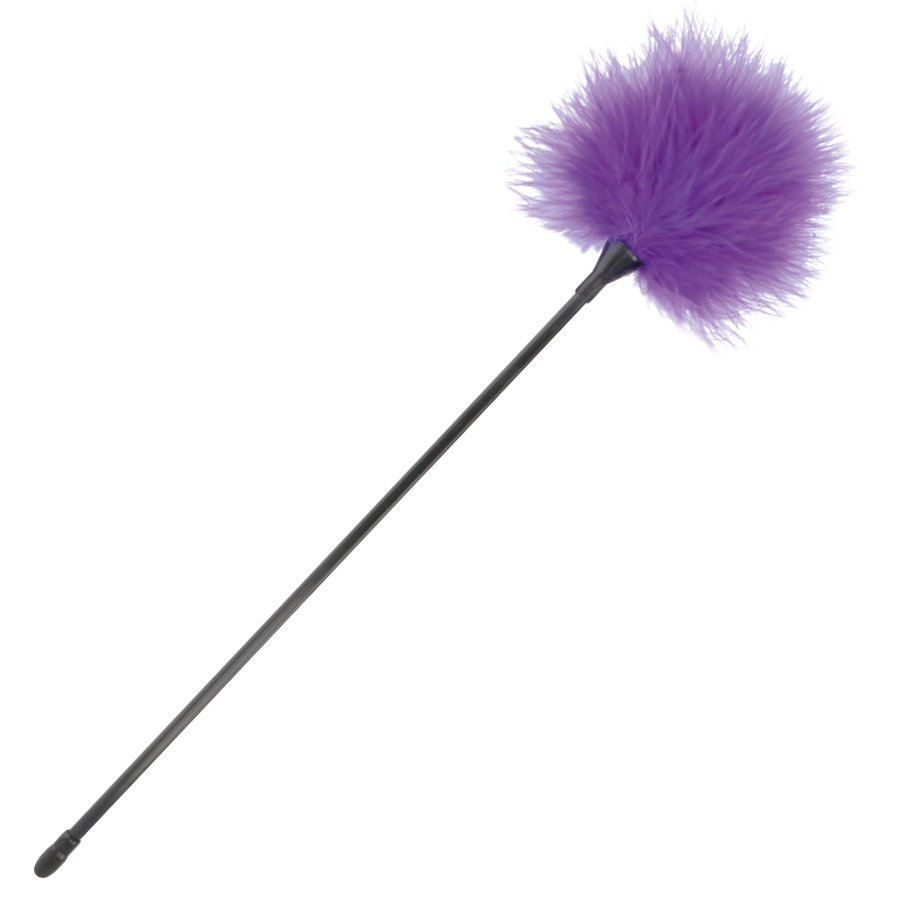 Pluma DARKNESS SENSATIONS para caricias suaves, color lila, 42 cm