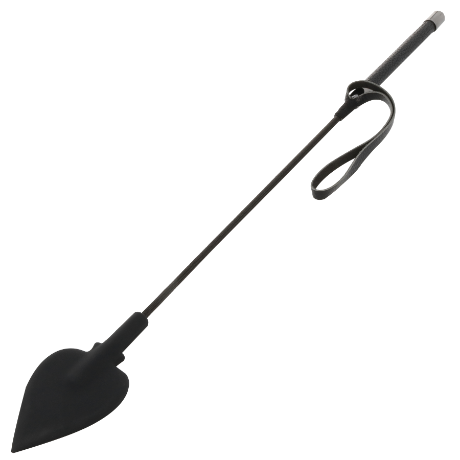 Fusta BDSM negra DARKNESS con extremo de silicona, 60 cm