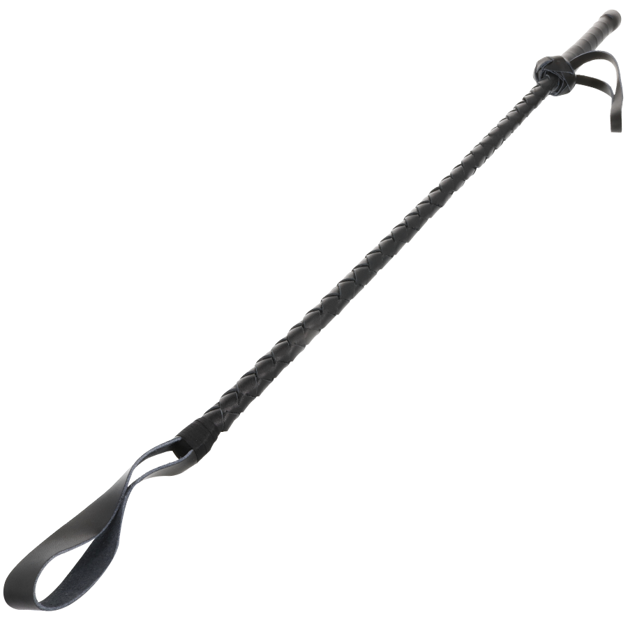 Fusta BDSM DARKNESS SENSATIONS con extremo de cuero, 60 cm