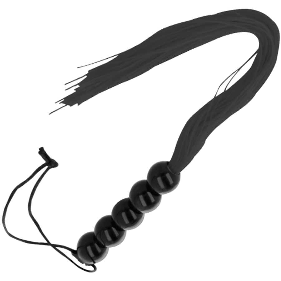Látigo DARKNESS con empuñadura, negro, 45 cm
