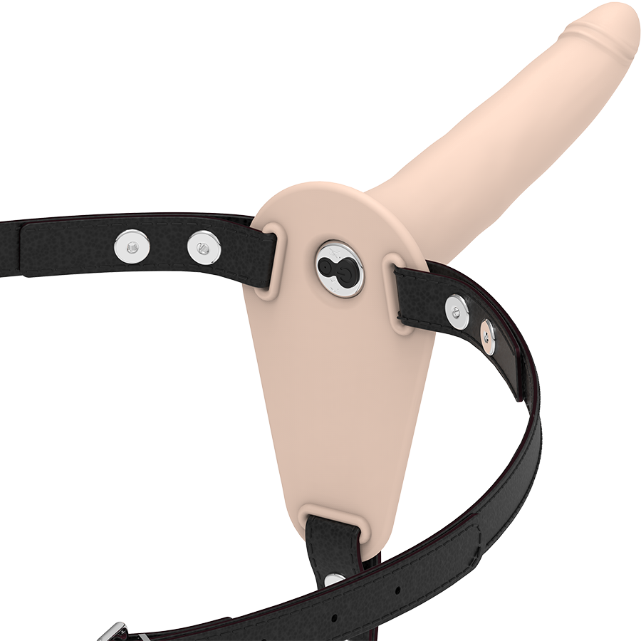 Arnés strap on Fetish Submissive con vibrador, 15 cm