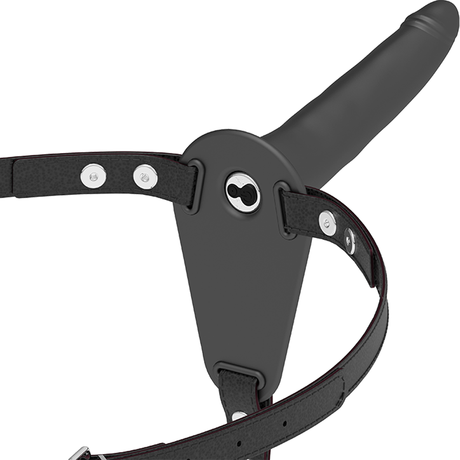 Arnés strap on Fetish Submissive con vibrador, 15 cm