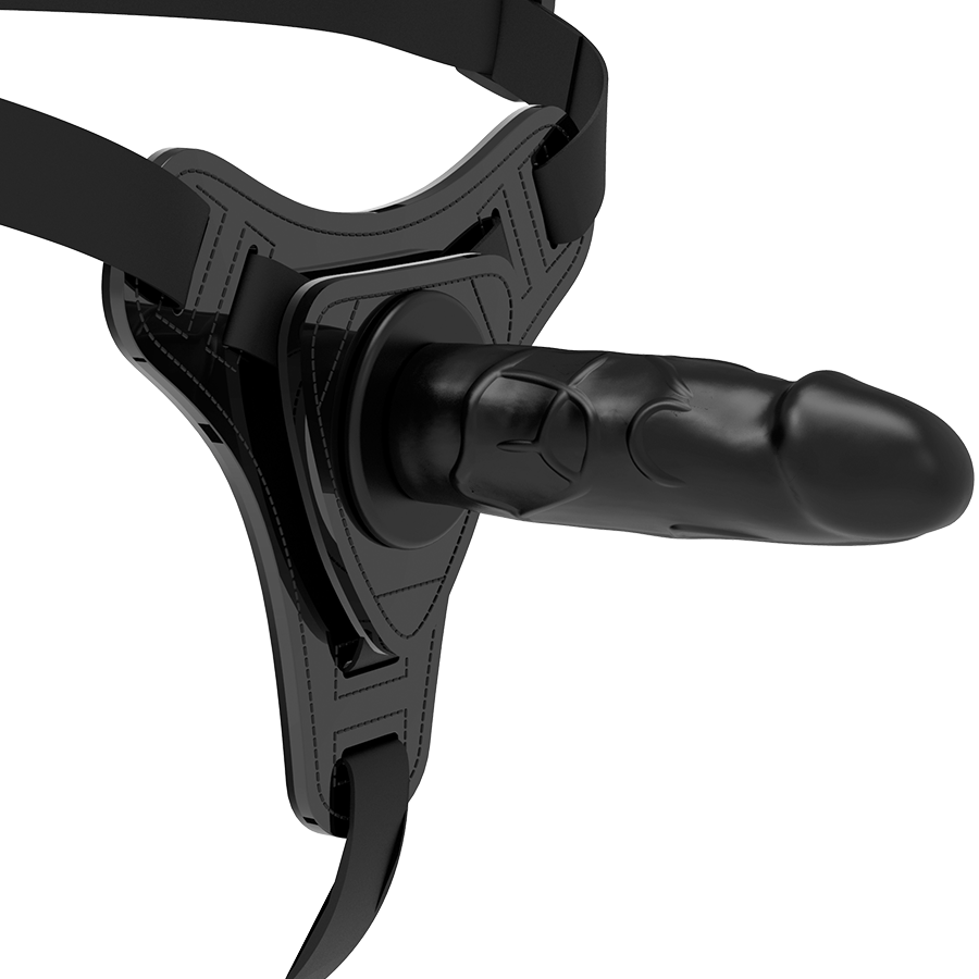 Arnés Fetish Submissive de silicona negra, 15 cm