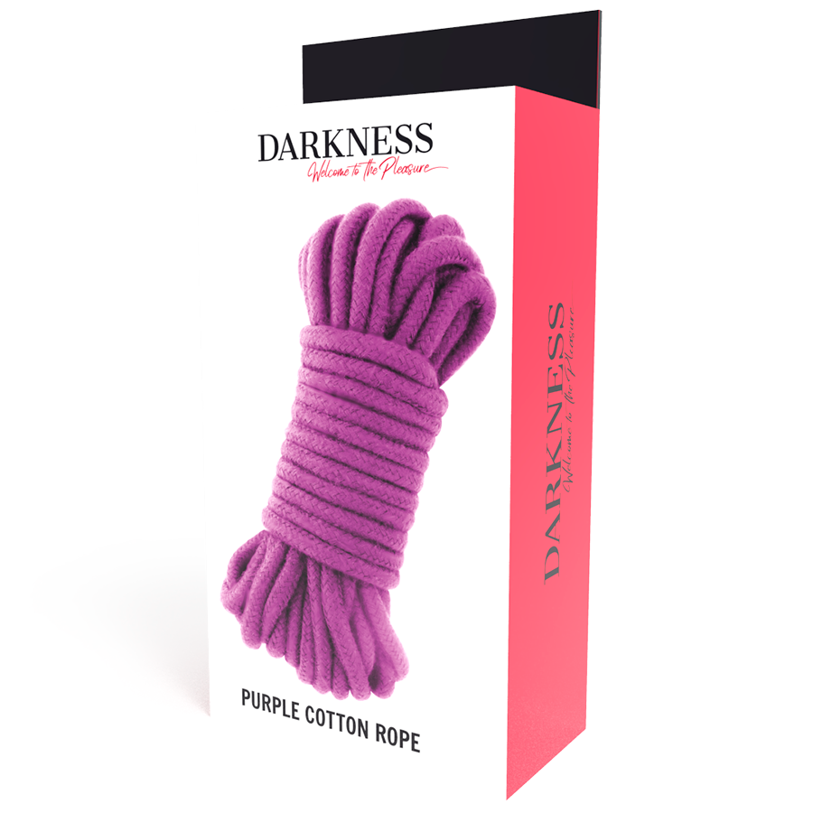 Cuerda de algodón Darkness para bondage, 10 m, morada