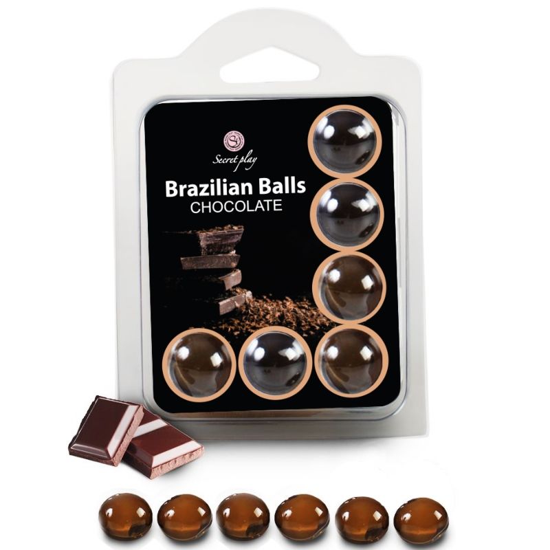 SECRETPLAY Brazilian Balls con aroma a chocolate, 6 unidades