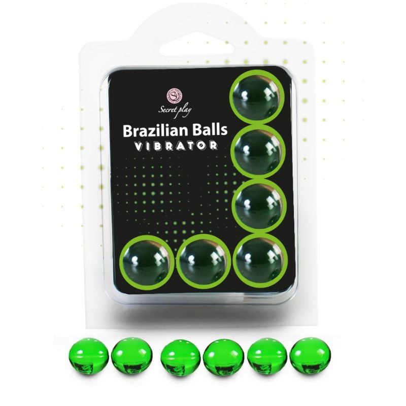 SECRETPLAY Brazilian Balls, set de 6 bolitas de masaje solubles