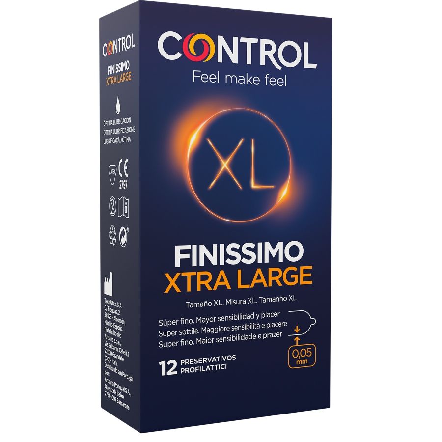 Preservativos finos CONTROL Finissimo XL, 12 unidades