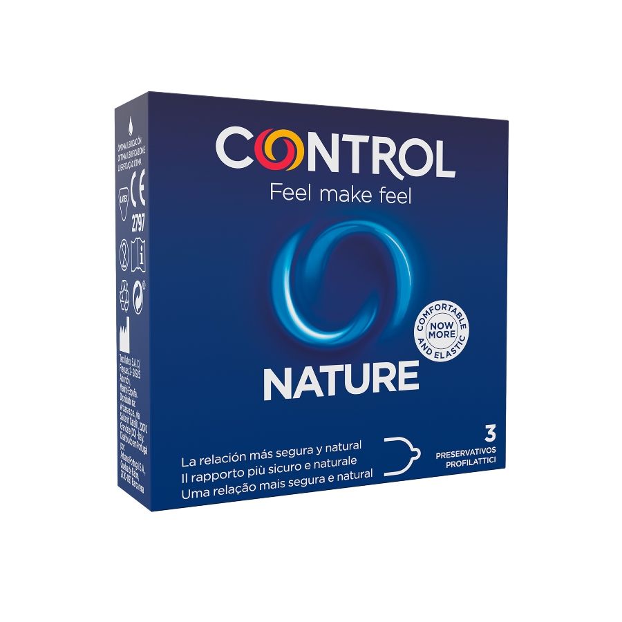 Preservativos CONTROL Adapta Nature estándar, 3 unidades