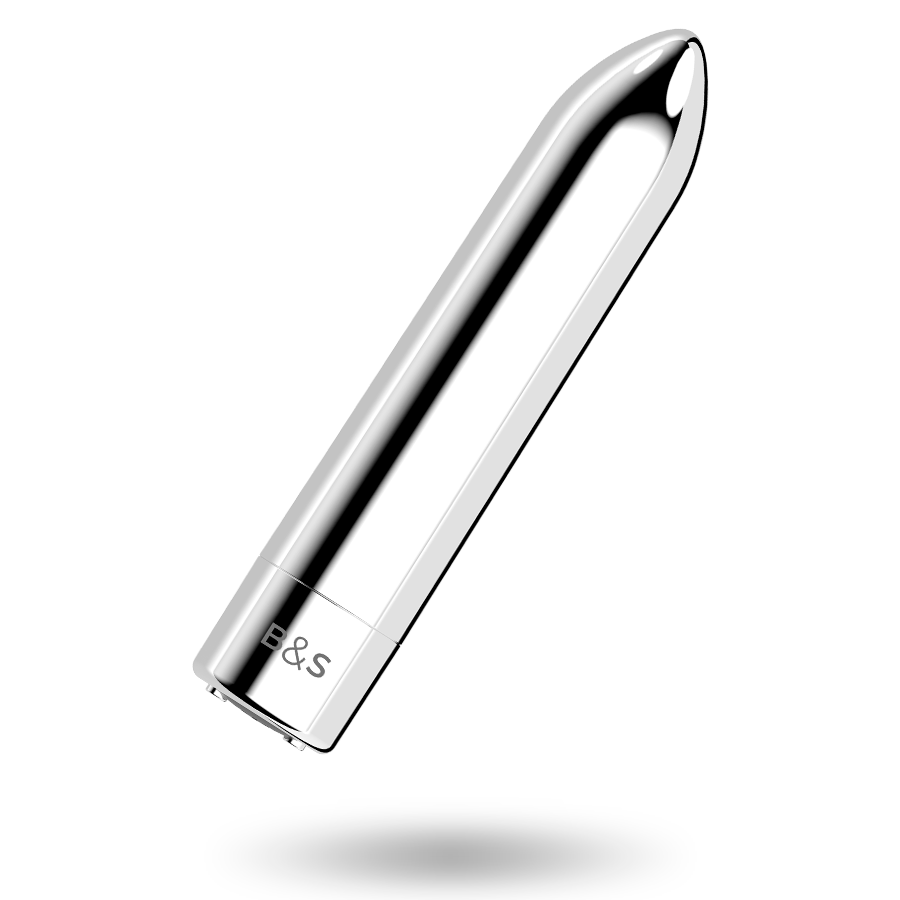Mini vibrador bullet con vibración potente y carcasa metálica BLACKSILVER