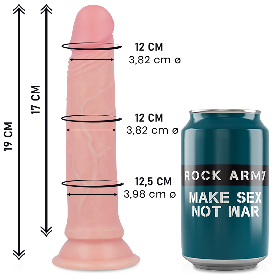 ROCK ARMY Avenger dildo realista de silicona, 19 cm