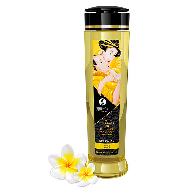 Aceite de masaje Shunga Serenity con aroma de monoi, 240 ml