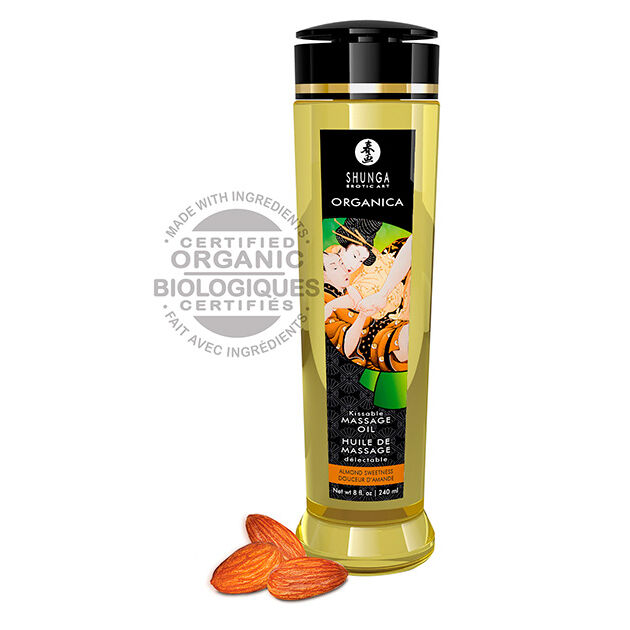 Aceite de masaje Shunga con aroma de almendra, 240 ml