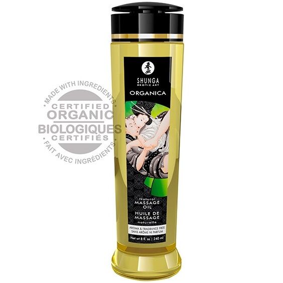 Aceite de masaje orgánico natural Shunga, 240 ml