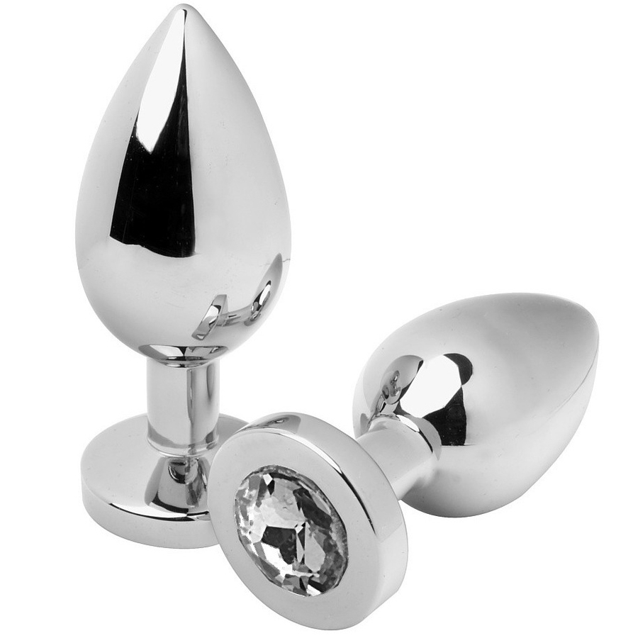 Plug anal METAL HARD Diamond de acero con cristal