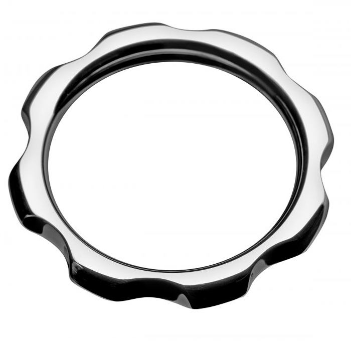 METAL HARD Anillo para el pene sin vibración de acero, 4,5 cm